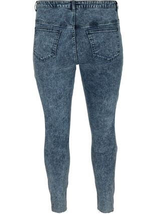 Cropped Bea jeans with extra high waist, Blue Snow Wash, Packshot image number 1