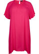 Viscose dress with short sleeves, Bright Rose, Packshot image number 0