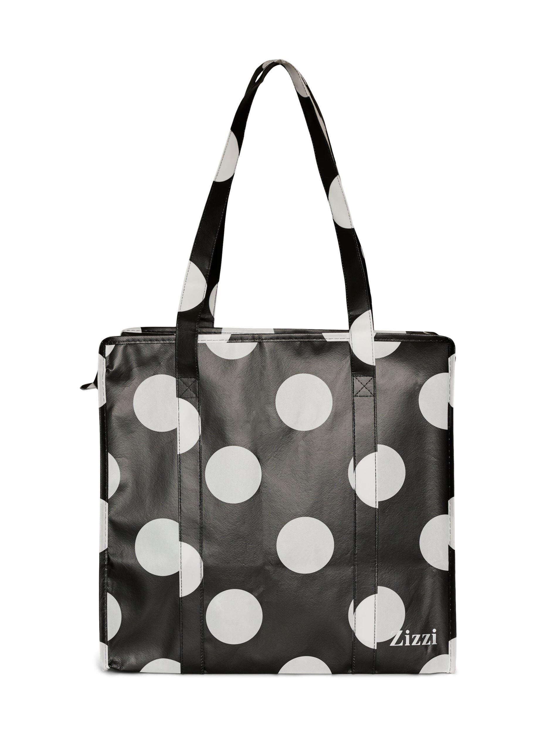 ZizzifashionShopping bag with zipper, Black, Packshot image number 0