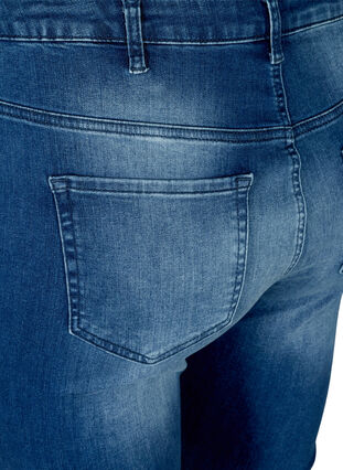 High waisted, super slim fit Amy jeans, Blue denim, Packshot image number 3