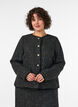 Jacket in boucl&eacute; with gold-coloured buttons, Black, Model image number 0