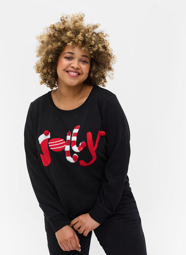 Christmas sweater, Black Jolly, Model image number 0