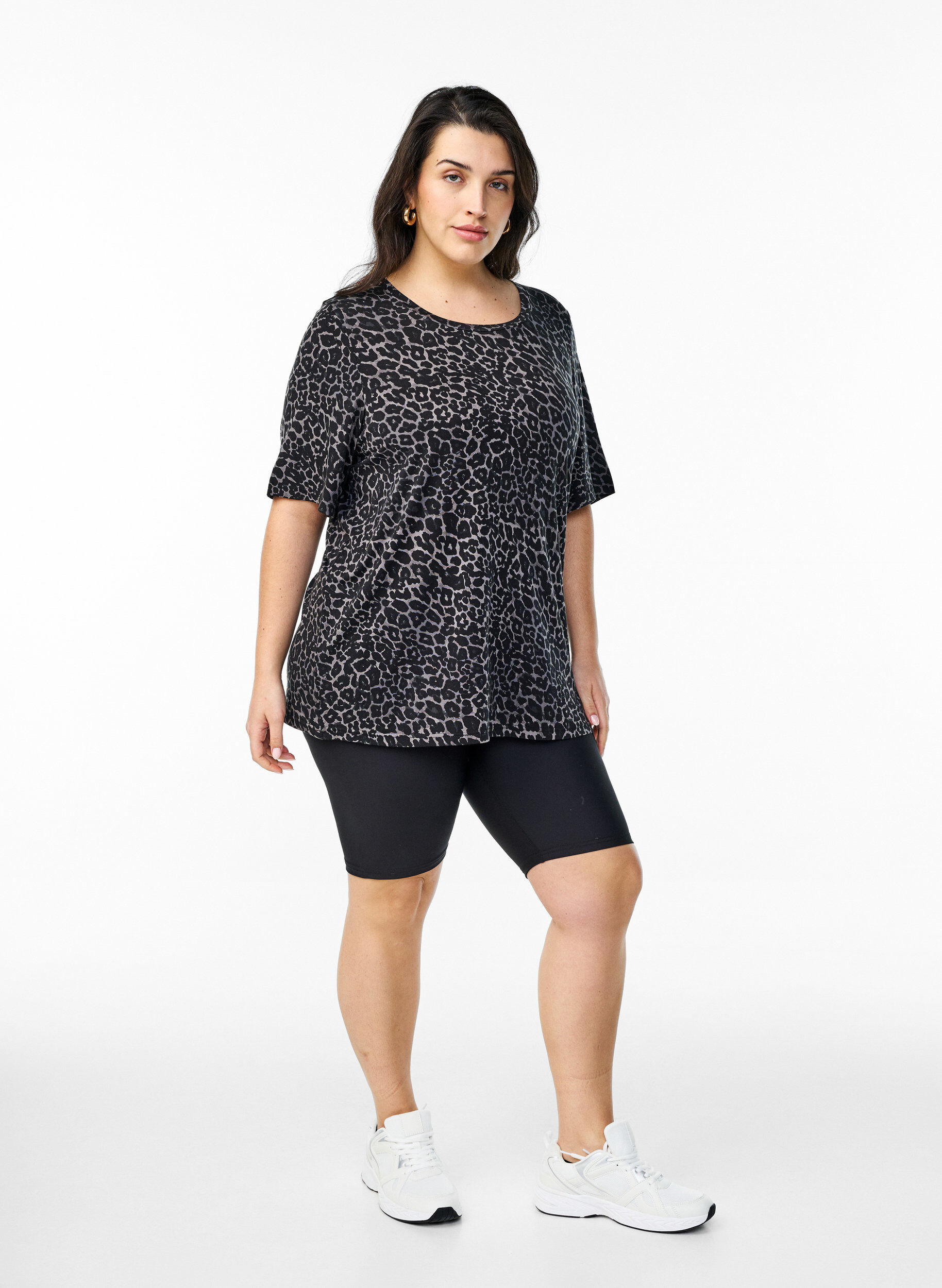 Zizzifashion T-shirt with TENCEL&trade; Lyocell and stripes, Grey, Model image number 1