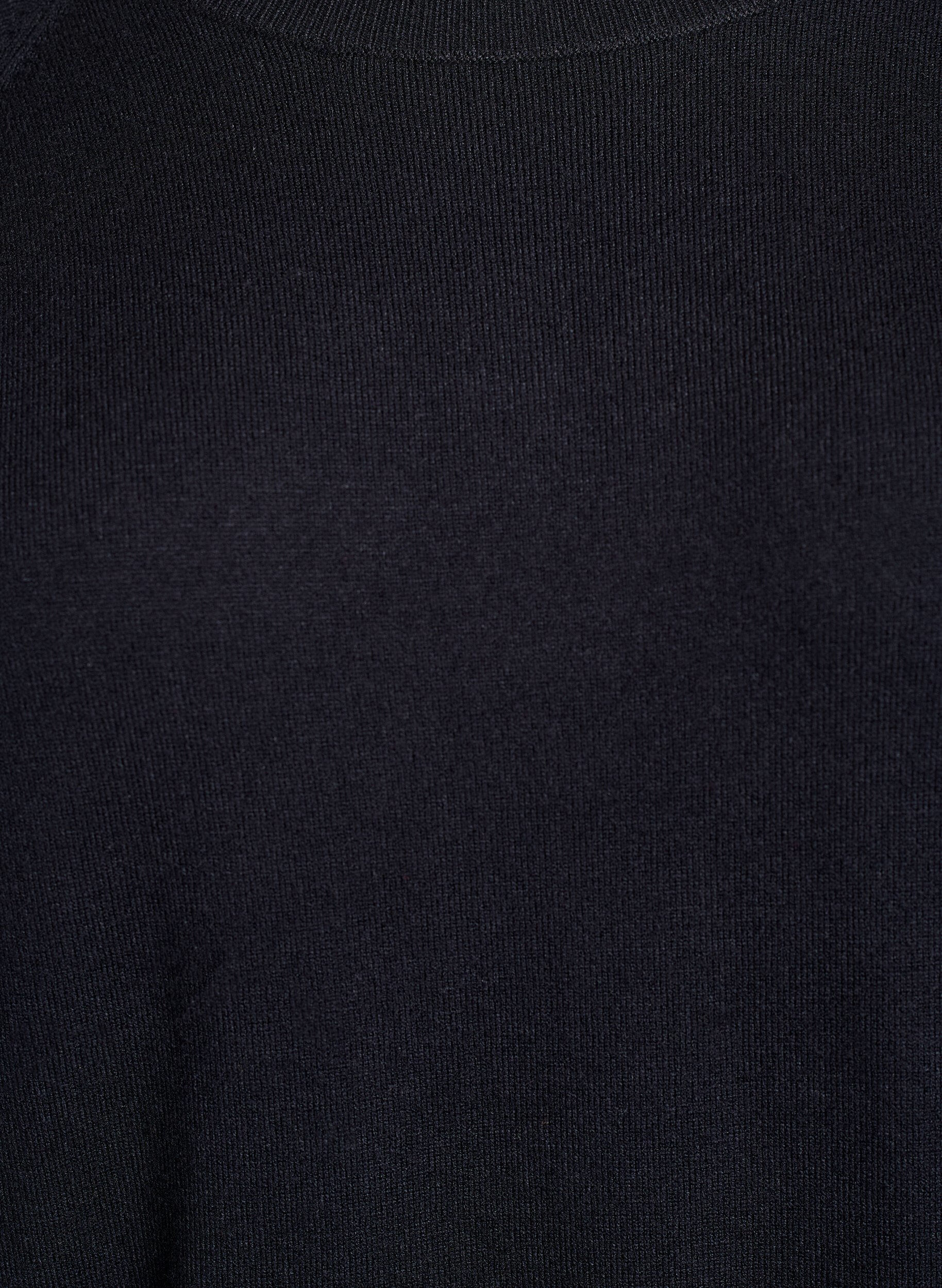 Zizzifashion Short knitted dress with raglan sleeves, Black, Packshot image number 2