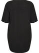 Cotton dress with short sleeves and pockets, Black, Packshot image number 1