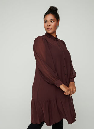 Long-sleeved dress with button fastening, Fudge, Model image number 0