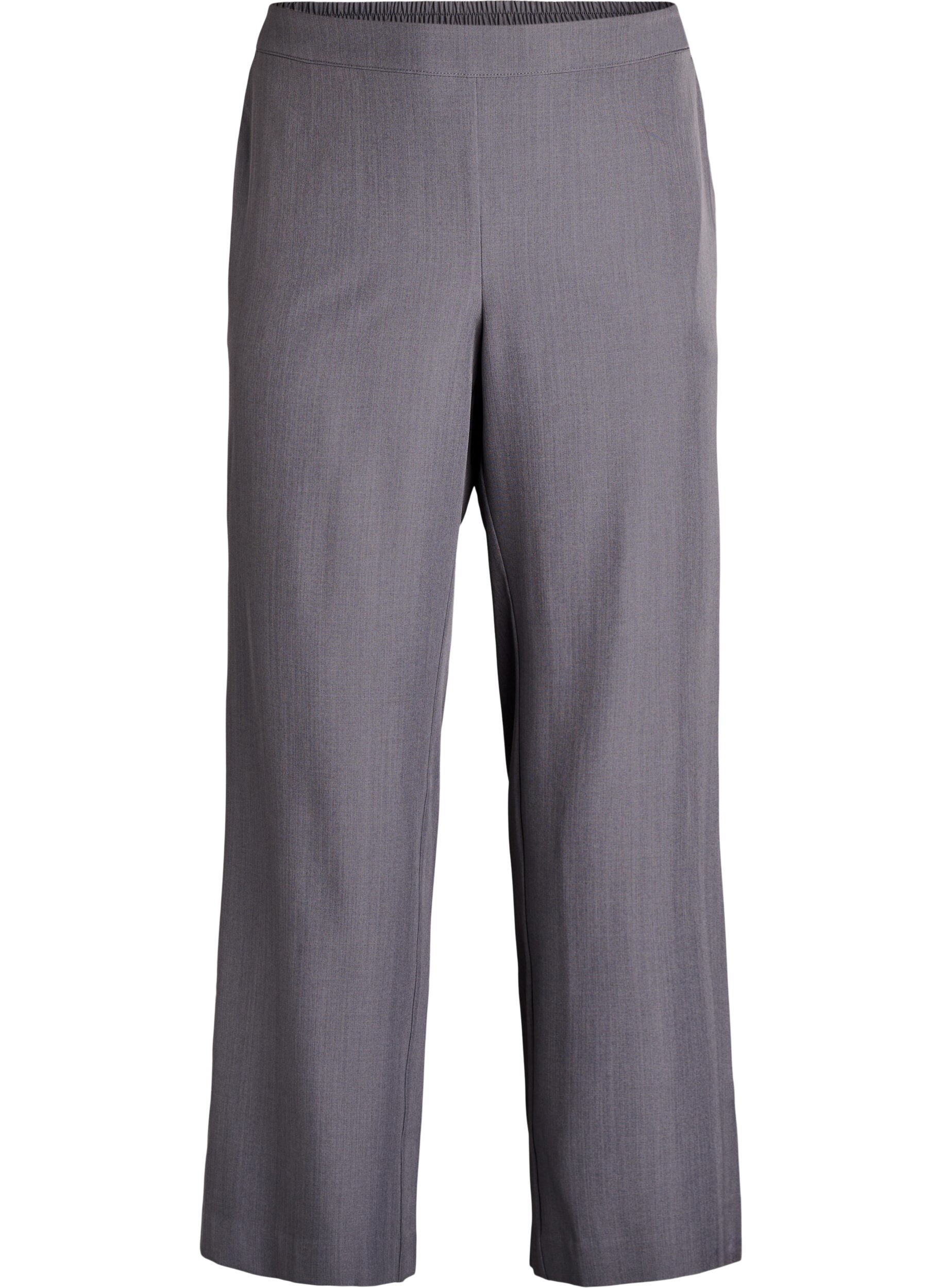 High-waisted tailored trousers with wide legs
