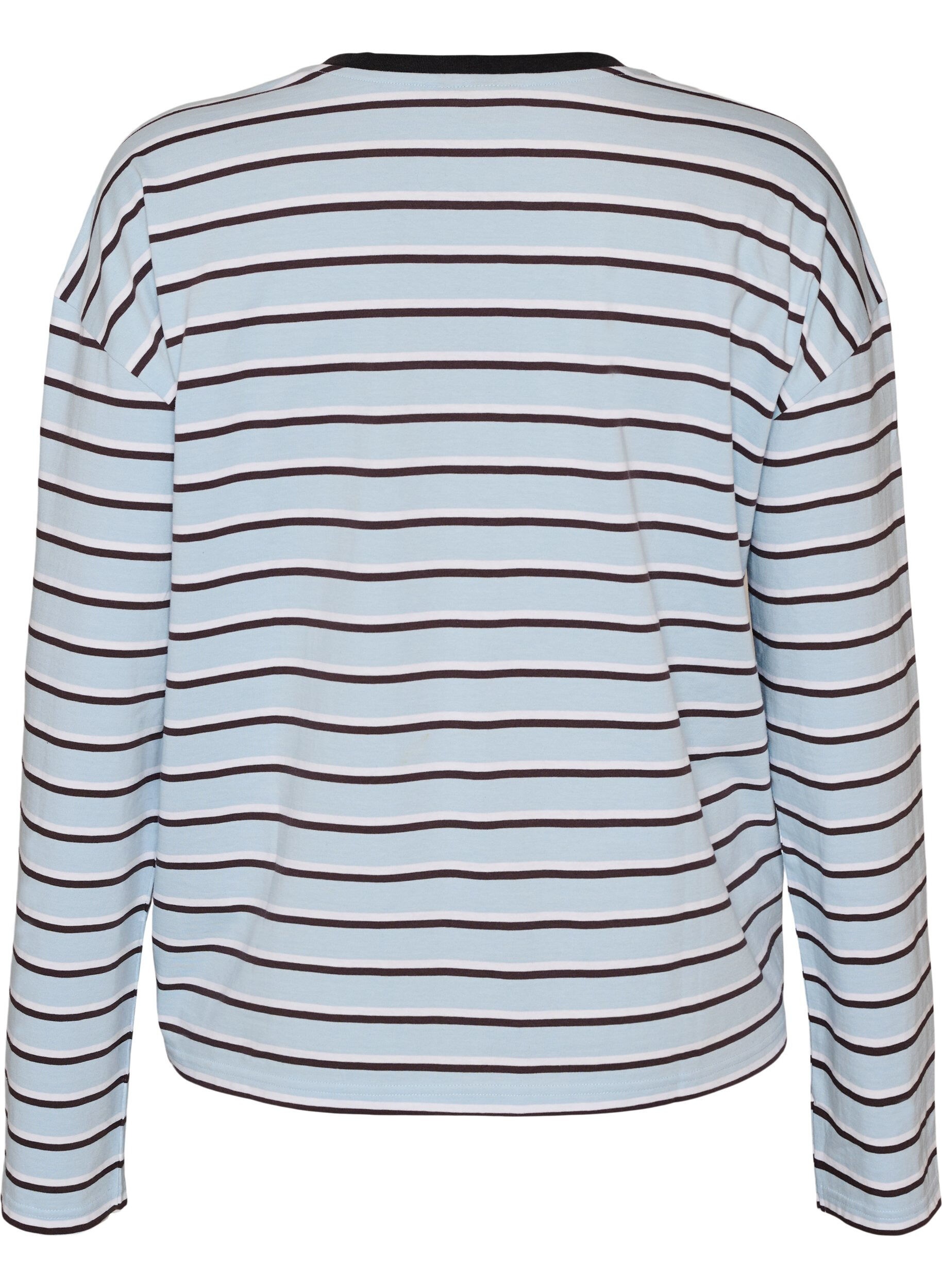 ZizzifashionBasic t-shirt with long sleeves, Blue, Packshot image number 1