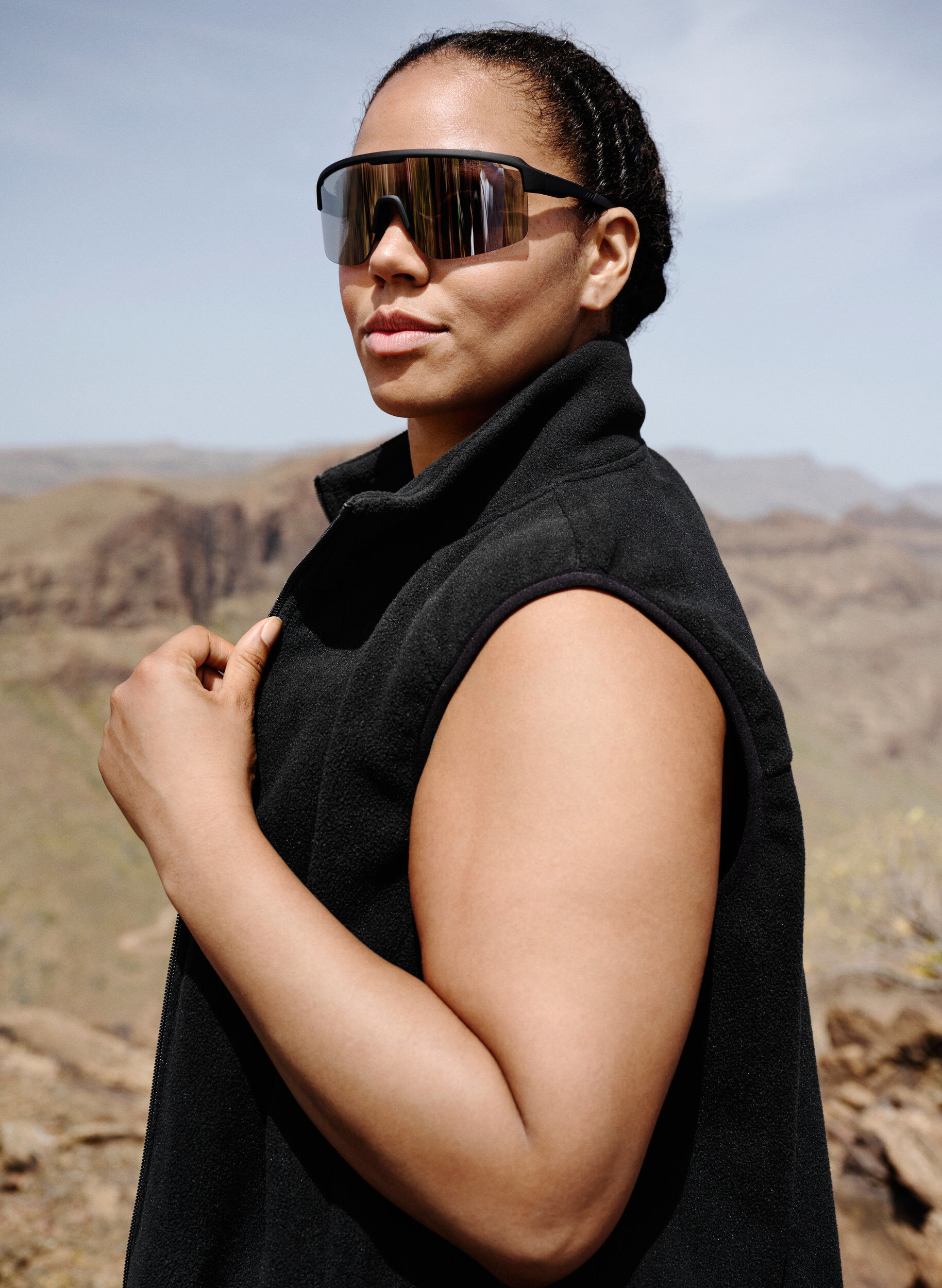 Fleece vest with pockets