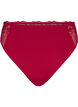 Microfiber thong with lace, Red, Packshot image number 0