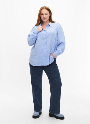 Long-sleeved shirt in TENCEL™ Modal, Serenity, Model image number 2