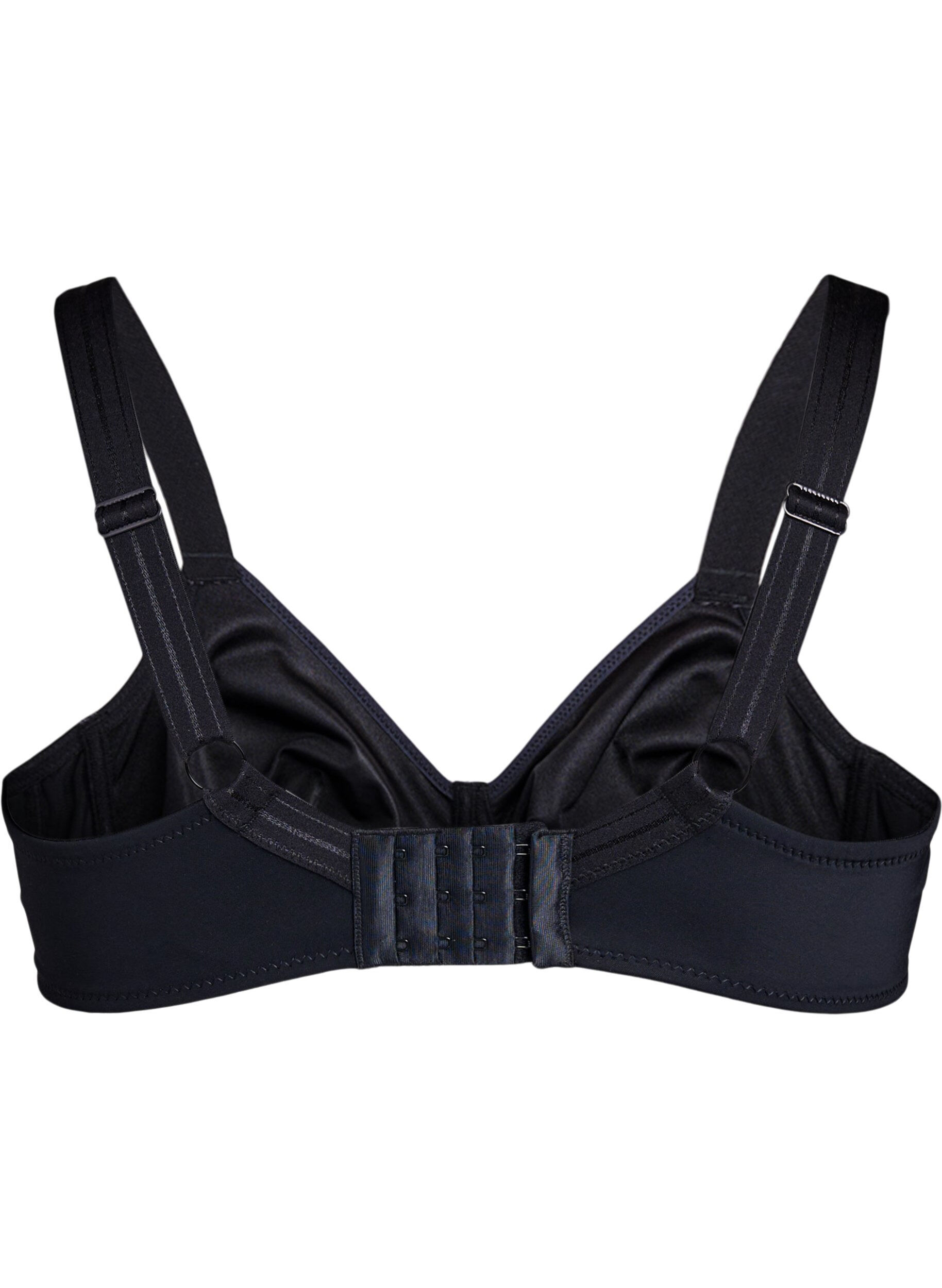 Zizzifashion Moulded full coverage bra with high support, Black, Packshot image number 1