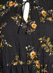 Floral print dress with tie fastening, Black, Packshot image number 2