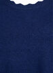 Knitted blouse with wavy edges, Blue, Packshot image number 2