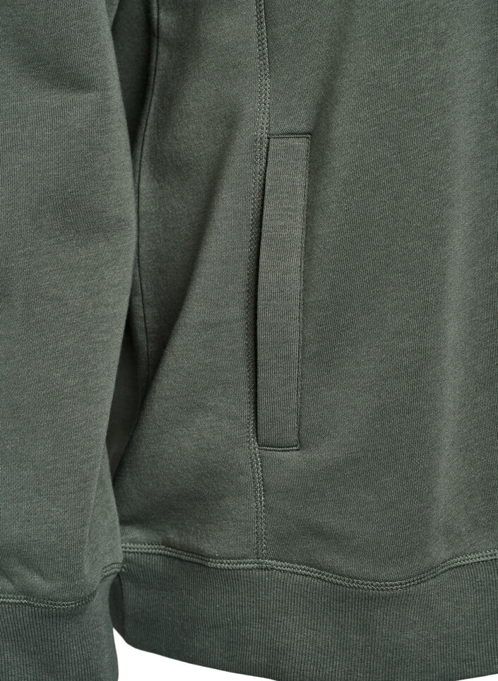 FLASH - Sweatshirt with high collar and pockets, Green, Packshot image number 3