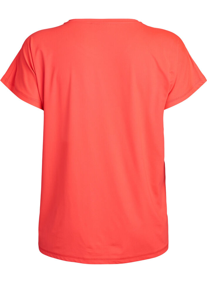 Solid-coloured training T-shirt, Coral, Packshot image number 1