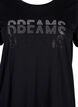 Cotton t-shirt with rhinestone motif, Black w. Dream, Packshot image number 2