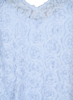 Party dress with 3D flowers, Cashmere Blue, Packshot image number 2