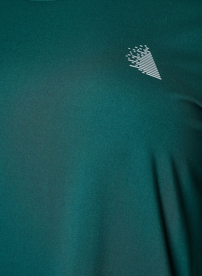 Sports top with 3/4 sleeves, Green, Packshot image number 2