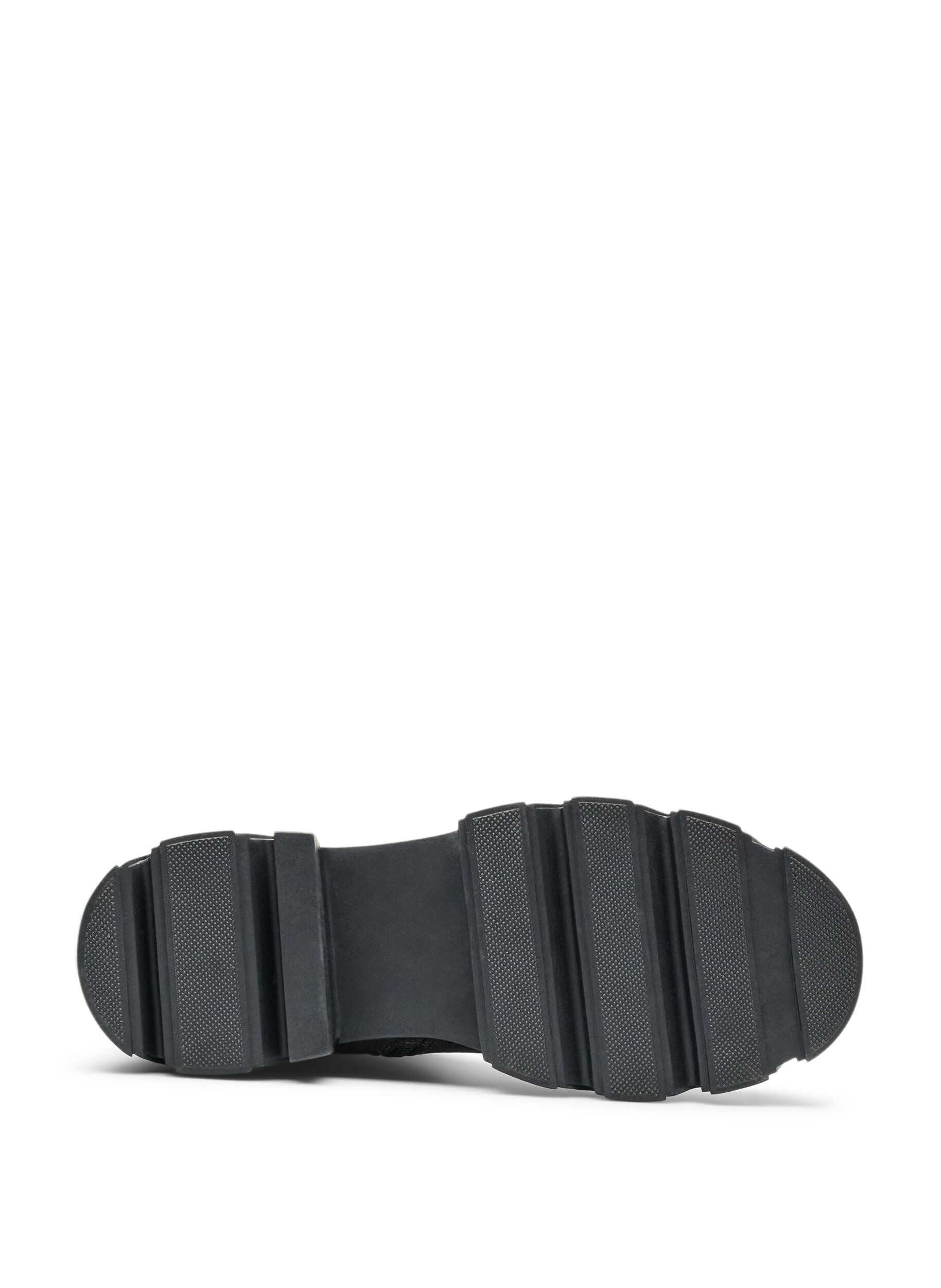 ZizzifashionLong boot with a ribbed elasticated shaft and chunky sole, Brown, Packshot image number 5