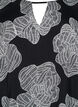 Short sleeve viscose Blouse with print, Black, Packshot image number 2