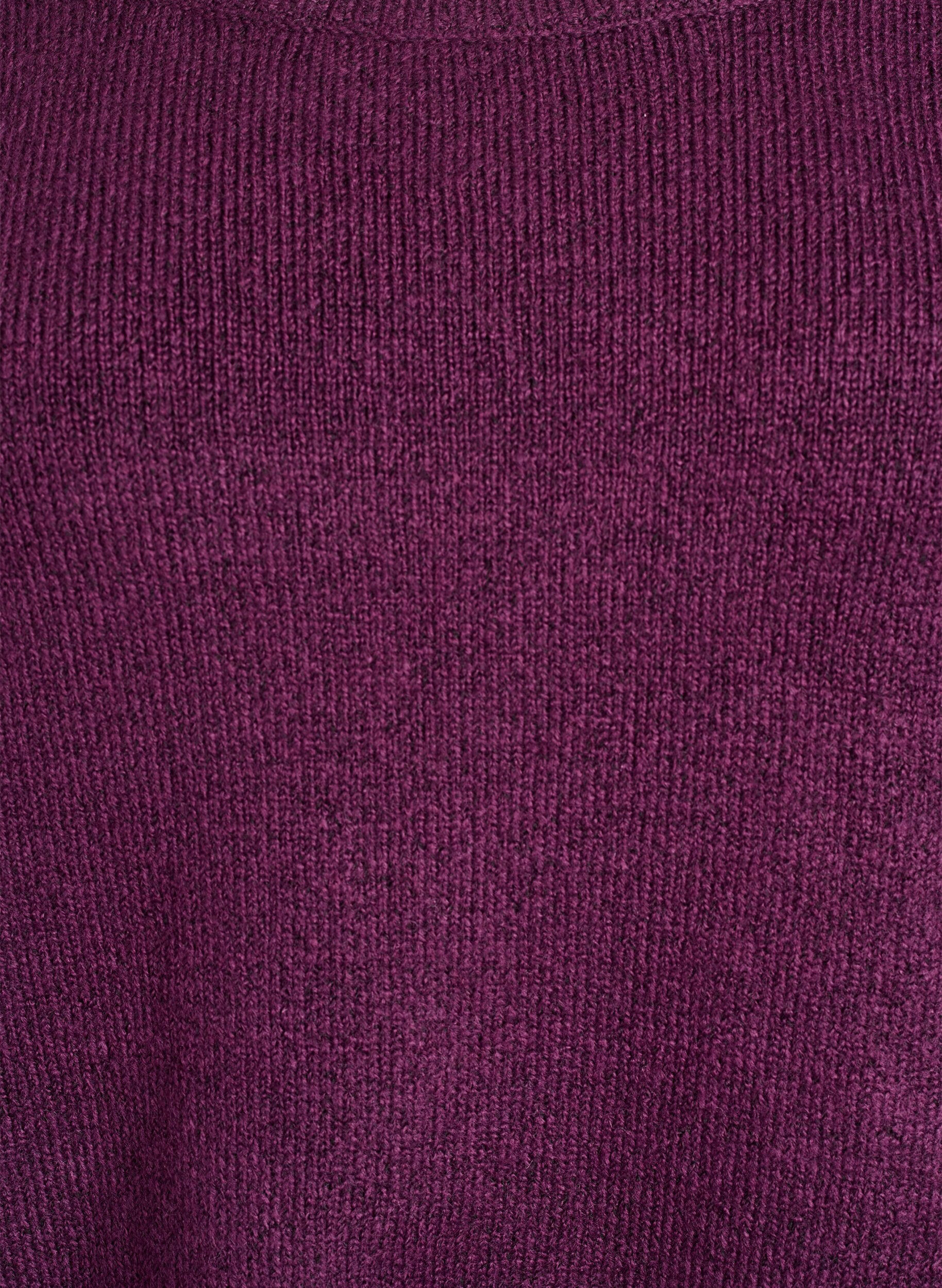 Zizzifashion Soft knit with a round neck, Purple, Packshot image number 2