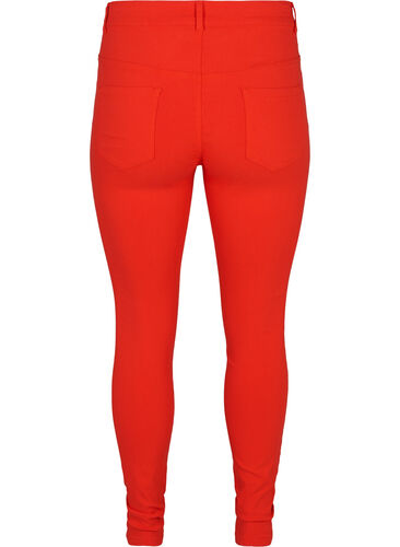 Slim fit trousers with pockets, Flame Scarlet, Packshot image number 1