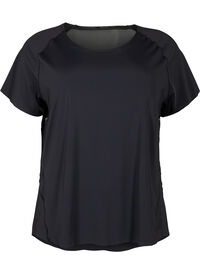 Workout t-shirt with mesh and reflective detail