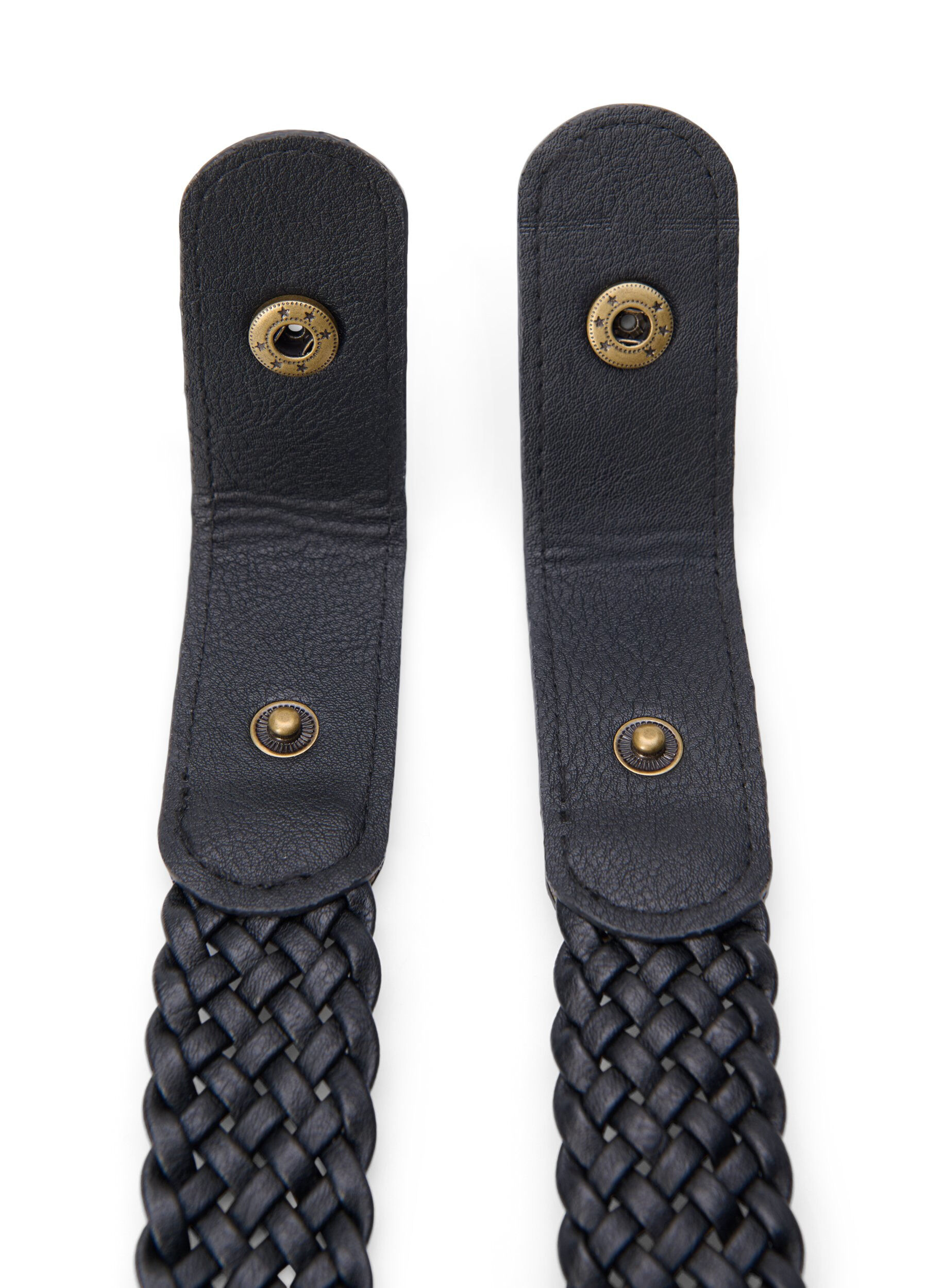 Zizzifashion Braided elastic belt, Black, Packshot image number 3