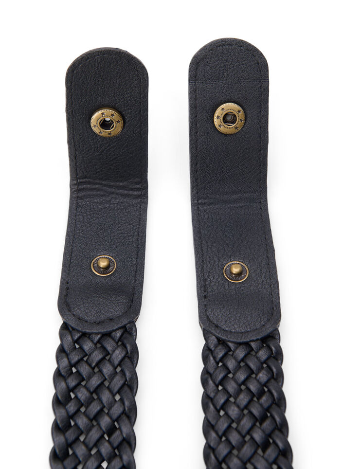 Braided elastic belt, Black, Packshot image number 3