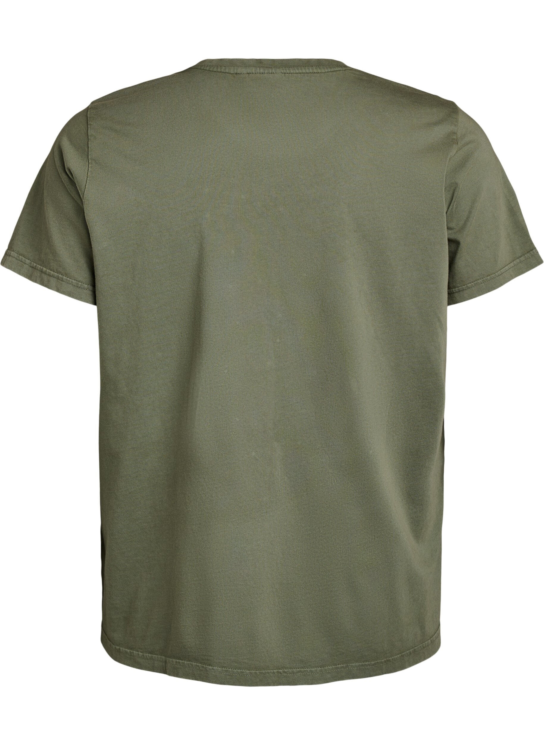 Zizzifashion T-shirt in organic cotton with a cool print, Green, Packshot image number 1