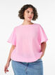 Blouse with balloon shape and wing sleeves, Pink, Model image number 0