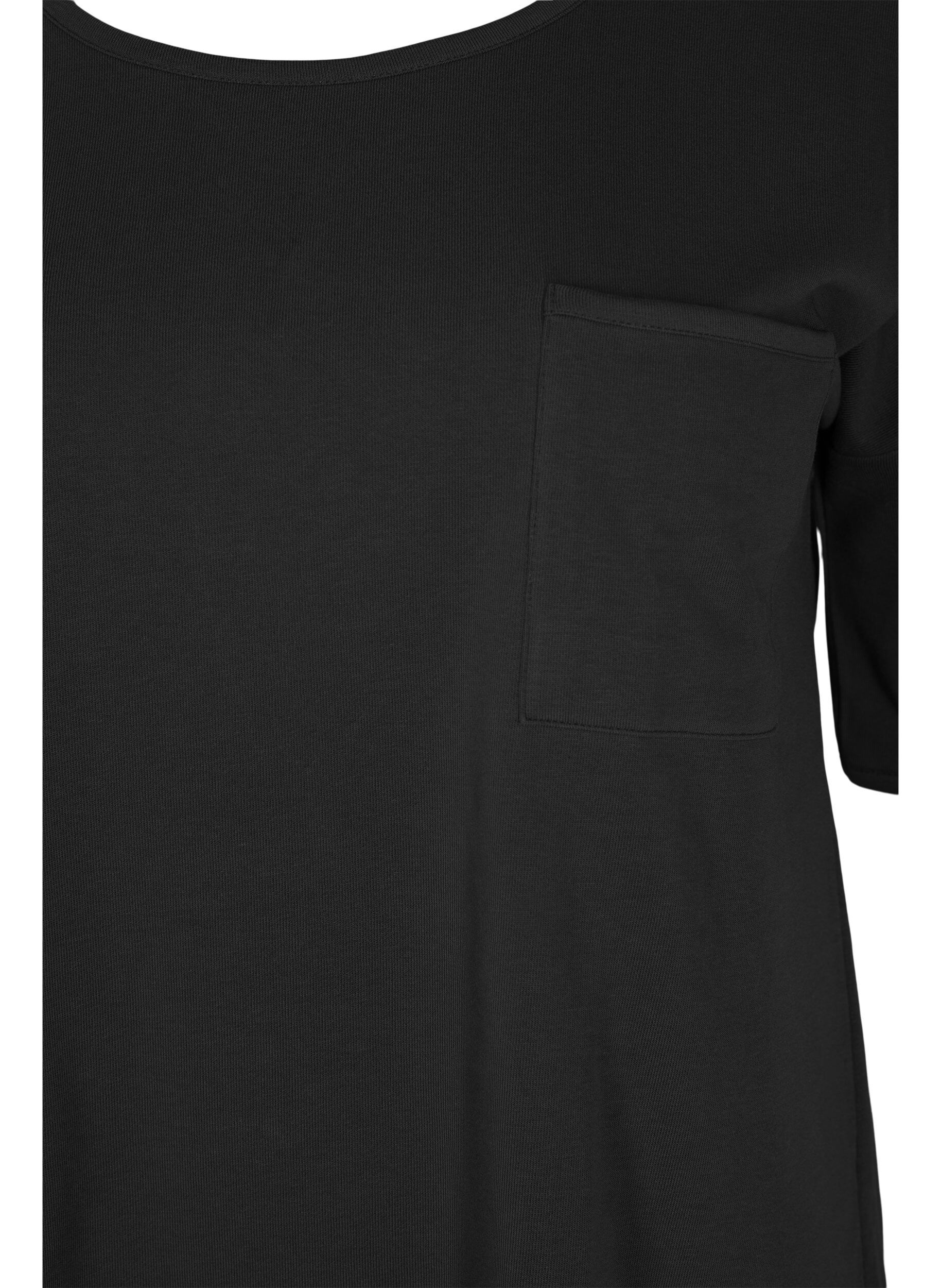 Zizzifashion Blouse with half sleeves, Black, Packshot image number 2