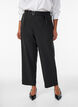 High-waisted trousers with belt, Black, Model image number 2