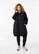 Long quilted sports cardigan with zip, Black, Model image number 1