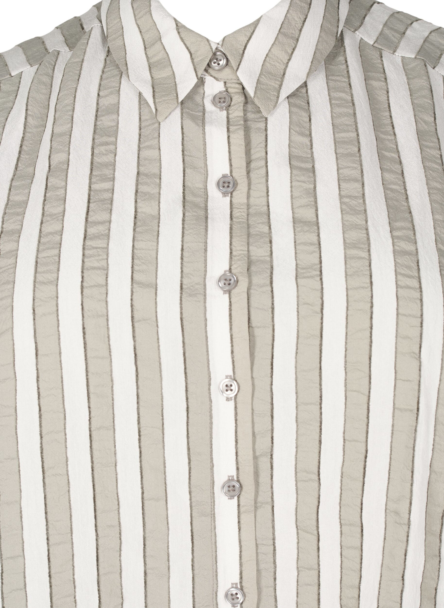 Zizzifashion Loose shirt with stripes, Beige, Packshot image number 2
