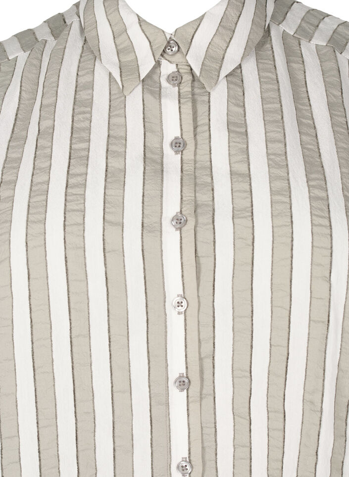 Loose shirt with stripes, Beige, Packshot image number 2