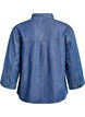 Loose denim shirt with 3/4-sleeves, Blue, Packshot image number 1