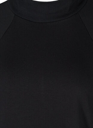 Sweater dress with a high neck and tie detail, Black, Packshot image number 2