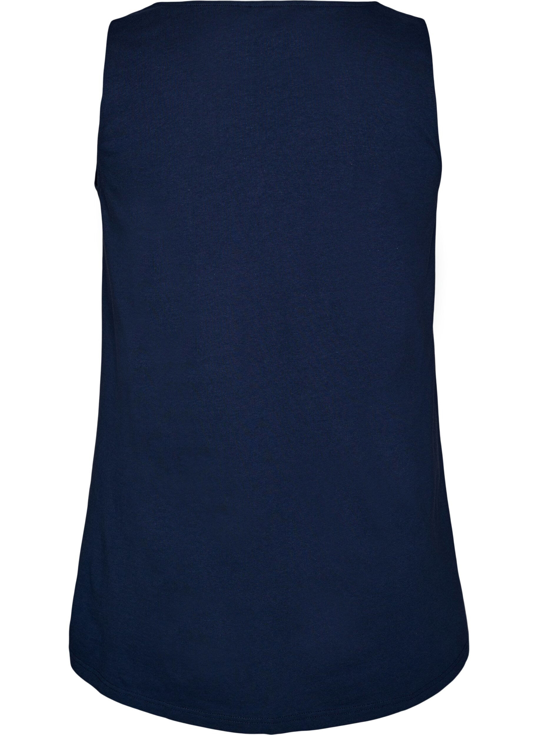 Zizzifashion Cotton top with a-shape, Blue, Packshot image number 1