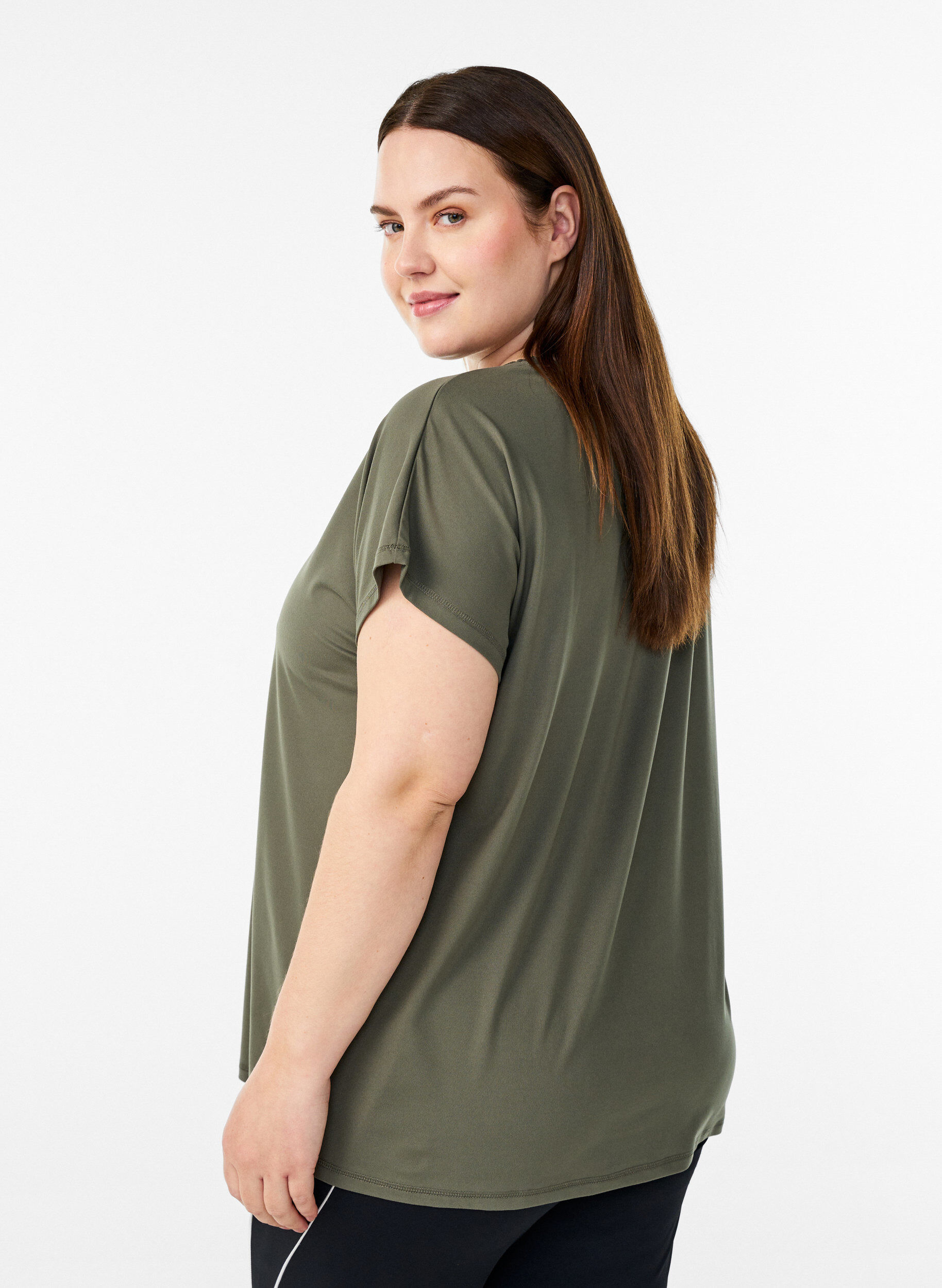 ZizzifashionSolid-coloured training T-shirt, Green, Model image number 2