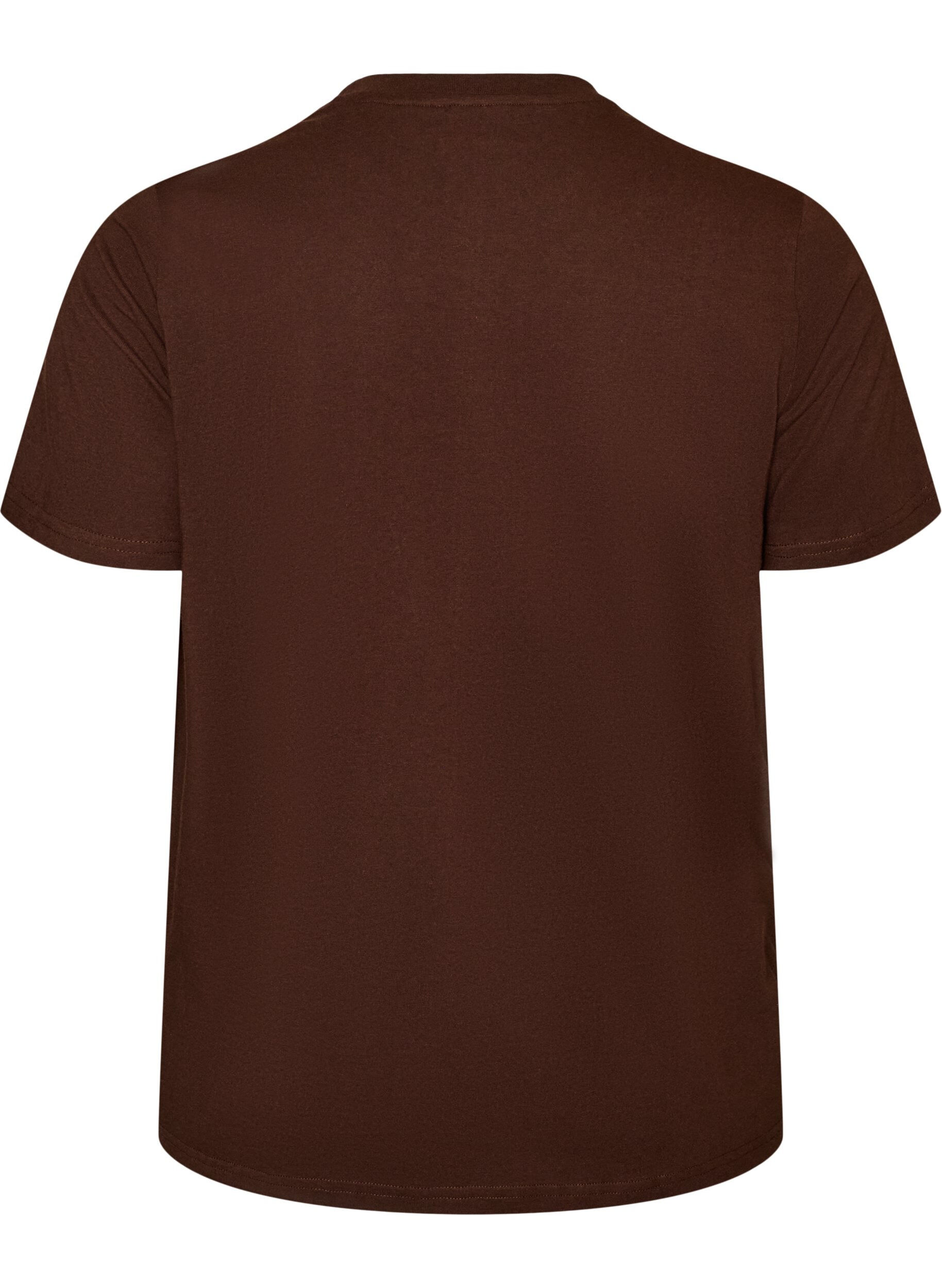 ZizzifashionT-shirt in organic cotton with print, Brown, Packshot image number 1