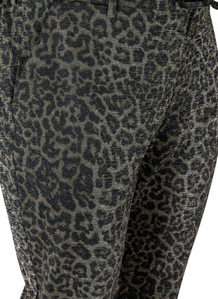 Cropped Maddison trousers with glitter and leopard print, Lurex Leo, Packshot image number 2