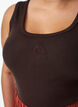 Fitted top with motif, Brown, Model image number 3