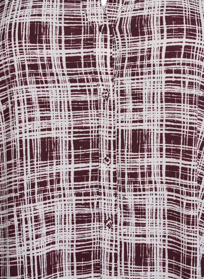 A-line midi dress with short sleeves, Dark Bordeaux, Packshot image number 2