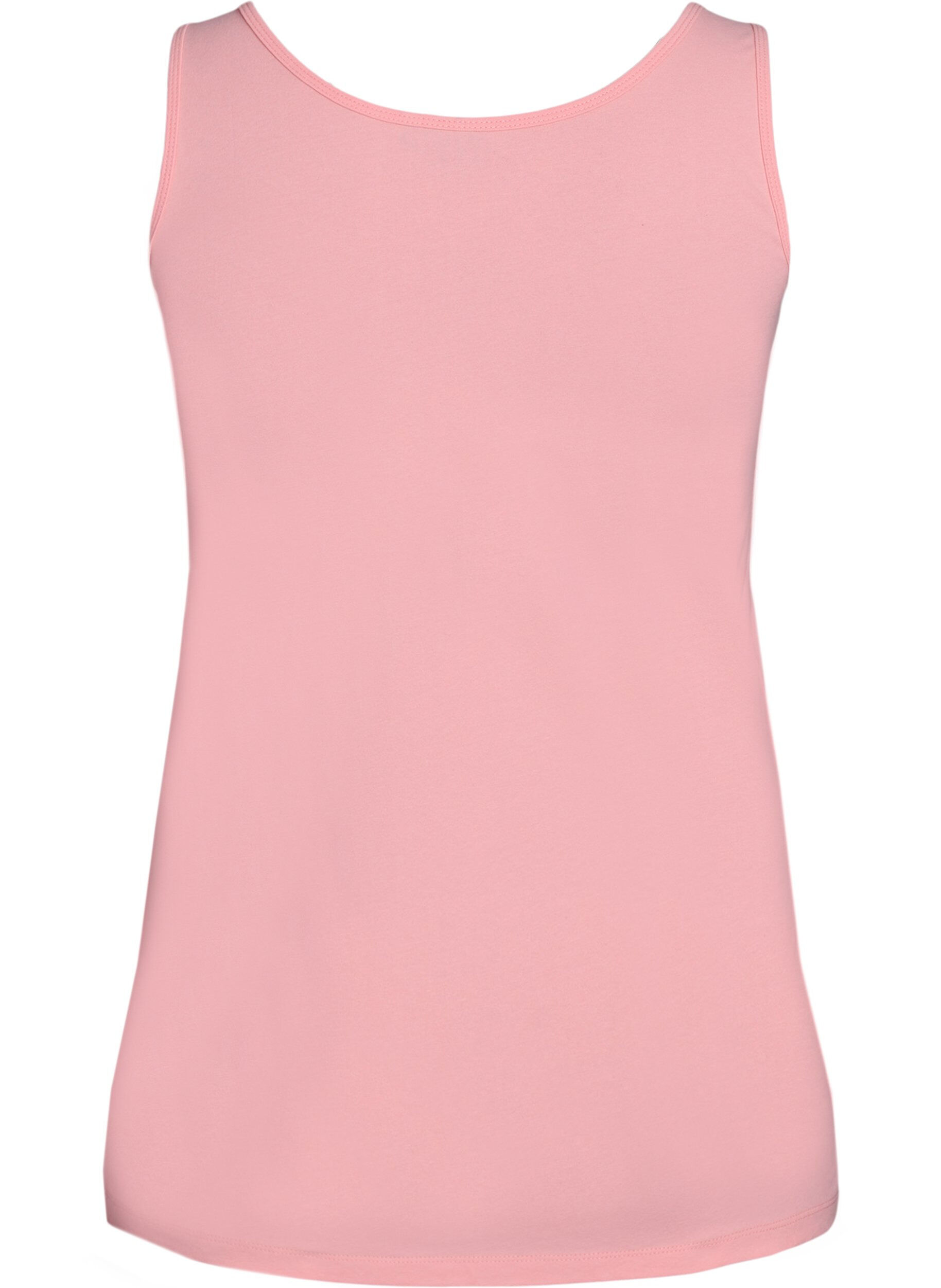 Zizzifashion Solid color basic top in cotton, Rose, Packshot image number 1