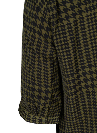 Printed tunic with 3/4 length sleeves, Ivy green/Black, Packshot image number 3