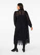 Long-sleeved lace dress with high neck, Black, Model image number 1