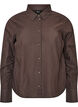 Cotton shirt with checked pattern, Brown, Packshot image number 0