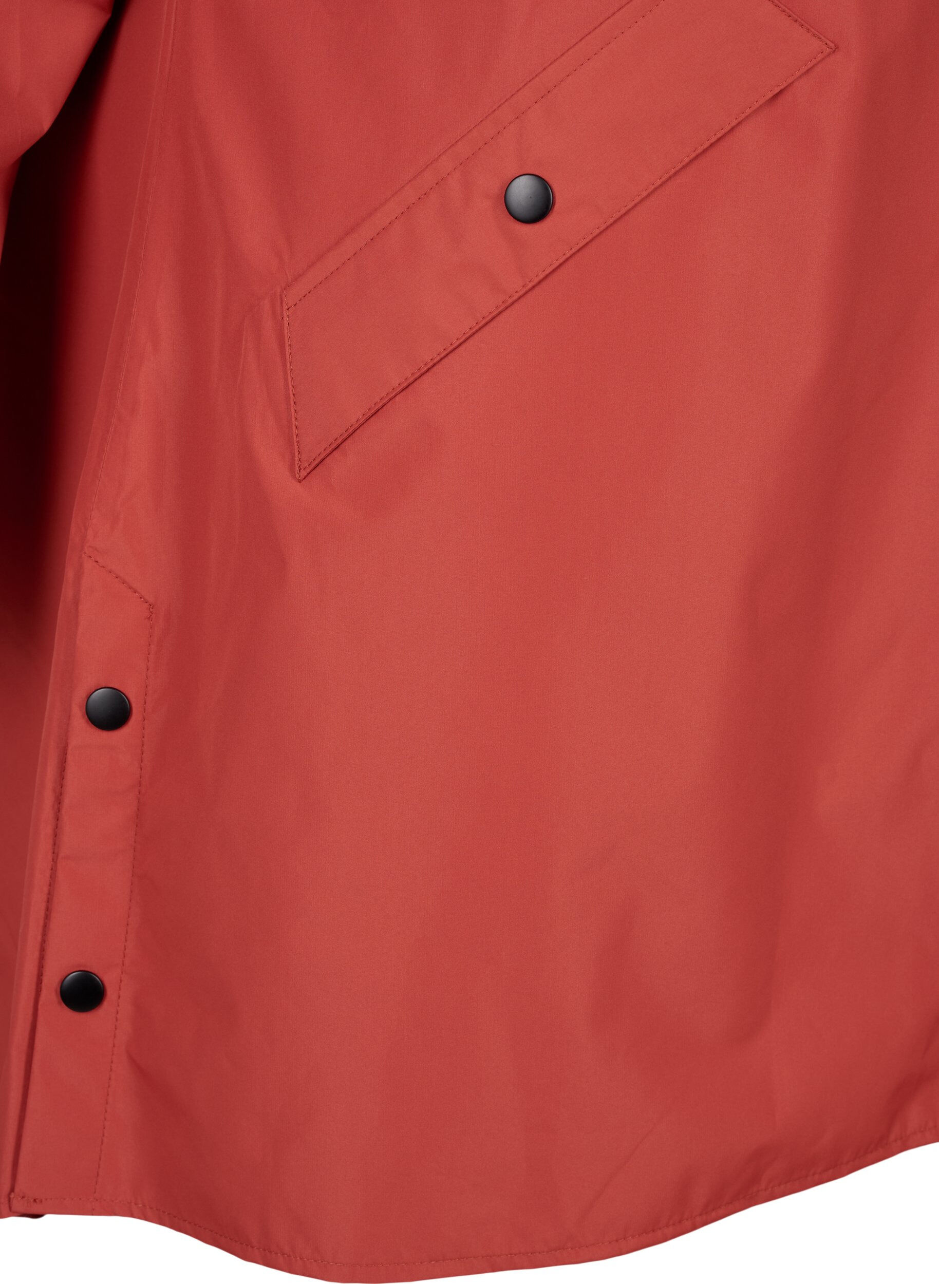 Zizzifashion Rain jacket with pockets and hood, Red, Packshot image number 3